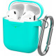 Classic Silicone case AhaStyle with carabiner for Apple AirPods Mint green (AHA-01060-MGR) Classic Silicone case AhaStyle with carabiner for Apple AirPods Mint green (AHA-01060-MGR)