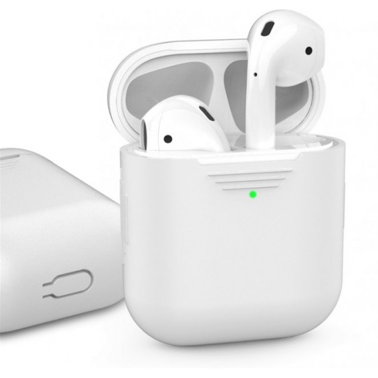 Классический Силиконовый чехол AhaStyle для Apple AirPods White (AHA-01020-WHT) Классический Силиконовый чехол AhaStyle для Apple AirPods White (AHA-01020-WHT)
