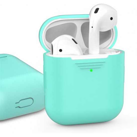 Классический Силиконовый чехол AhaStyle для Apple AirPods Mint green (AHA-01020-MGR) Классический Силиконовый чехол AhaStyle для Apple AirPods Mint green (AHA-01020-MGR)