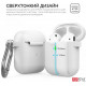  Классический Силиконовый чехол AhaStyle с карабином для Apple AirPods White (AHA-01060-WHT)