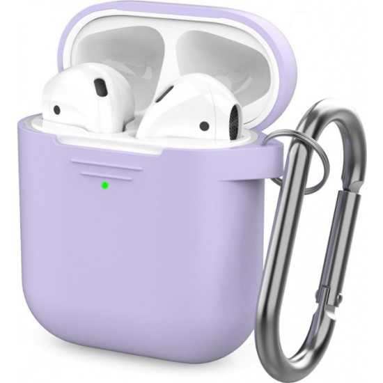 AhaStyle Classic Silicone Case with Carabiner for Apple AirPods Lavender (AHA-01060-LVR) AhaStyle Classic Silicone Case with Carabiner for Apple AirPods Lavender (AHA-01060-LVR)