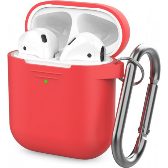 AhaStyle Classic Silicone Case with Carabiner for Apple AirPods Red (AHA-01060-RED) AhaStyle Classic Silicone Case with Carabiner for Apple AirPods Red (AHA-01060-RED)