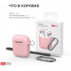 Классический Силиконовый чехол AhaStyle с карабином для Apple AirPods Pink (AHA-01060-PNK) Классический Силиконовый чехол AhaStyle с карабином для Apple AirPods Pink (AHA-01060-PNK)