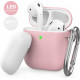 Two-color AhaStyle Silicone case with carabiner for Apple AirPods Pink white (AHA-01460-PPW) Two-color AhaStyle Silicone case with carabiner for Apple AirPods Pink white (AHA-01460-PPW)
