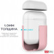 Двухцветный Силиконовый чехол AhaStyle для Apple AirPods Pink white (AHA-01380-PPW) Двухцветный Силиконовый чехол AhaStyle для Apple AirPods Pink white (AHA-01380-PPW)