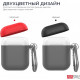 AhaStyle Two-Color Silicone Case with Carabiner for Apple AirPods Black red (AHA-01460-BBR) AhaStyle Two-Color Silicone Case with Carabiner for Apple AirPods Black red (AHA-01460-BBR)