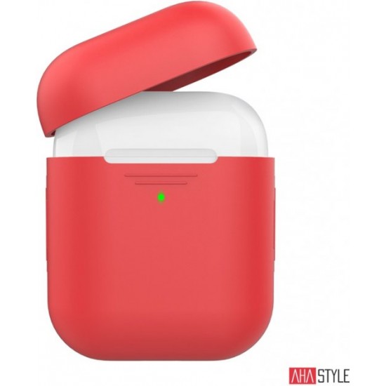 Силиконовый чехол AhaStyle дуо для Apple AirPods Red (AHA-02020-RED) Силиконовый чехол AhaStyle дуо для Apple AirPods Red (AHA-02020-RED)