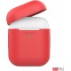 Силиконовый чехол AhaStyle дуо для Apple AirPods Red (AHA-02020-RED) Силиконовый чехол AhaStyle дуо для Apple AirPods Red (AHA-02020-RED)