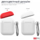 Two-color AhaStyle Silicone case with carabiner for Apple AirPods White red (AHA-01460-WWR) Two-color AhaStyle Silicone case with carabiner for Apple AirPods White red (AHA-01460-WWR)