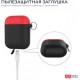 AhaStyle Two-Color Silicone Case with Carabiner for Apple AirPods Black red (AHA-01460-BBR) AhaStyle Two-Color Silicone Case with Carabiner for Apple AirPods Black red (AHA-01460-BBR)