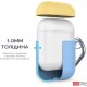 Two-color AhaStyle Silicone case with carabiner for Apple AirPods Blue yellow (AHA-01460-SSY) Two-color AhaStyle Silicone case with carabiner for Apple AirPods Blue yellow (AHA-01460-SSY)