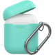 Silicone case AhaStyle duo with carabiner for Apple AirPods Mint green (AHA-02060-MGR) Silicone case AhaStyle duo with carabiner for Apple AirPods Mint green (AHA-02060-MGR)