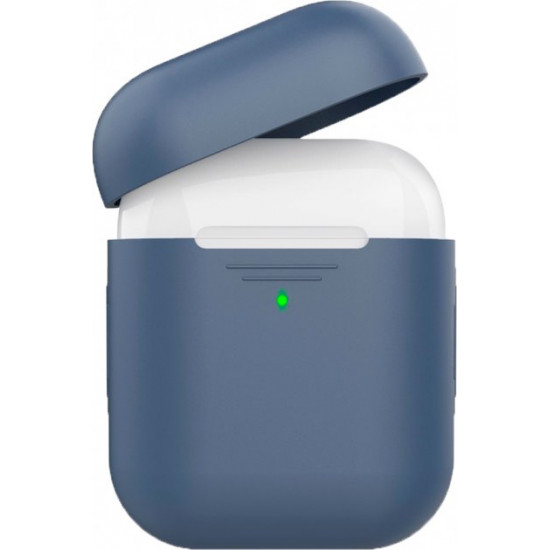 Силіконовий чохол AhaStyle дуо для Apple AirPods Navy blue (AHA-02020-NBL) Силіконовий чохол AhaStyle дуо для Apple AirPods Navy blue (AHA-02020-NBL)