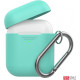 Silicone case AhaStyle duo with carabiner for Apple AirPods Mint green (AHA-02060-MGR) Silicone case AhaStyle duo with carabiner for Apple AirPods Mint green (AHA-02060-MGR)