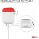 Two-color AhaStyle Silicone case with carabiner for Apple AirPods White red (AHA-01460-WWR) Two-color AhaStyle Silicone case with carabiner for Apple AirPods White red (AHA-01460-WWR)
