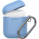 Силіконовий чохол AhaStyle дуо з карабіном для Apple AirPods Blue (AHA-02060-SBL) Силіконовий чохол AhaStyle дуо з карабіном для Apple AirPods Blue (AHA-02060-SBL)