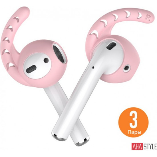 AhaStyle Silicone Holders for Apple AirPods Set of 3 pairs, Pink (AHA-01140-PNK) AhaStyle Silicone Holders for Apple AirPods Set of 3 pairs, Pink (AHA-01140-PNK)