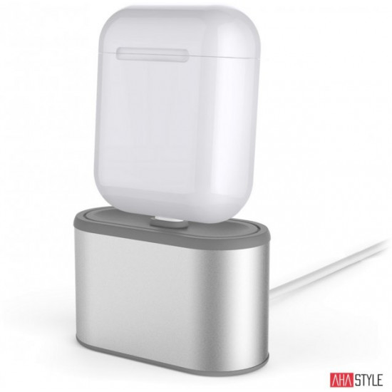 Алюминиевая подставка AhaStyle для Apple AirPods Silver (AHA-01080-SLR) Алюминиевая подставка AhaStyle для Apple AirPods Silver (AHA-01080-SLR)