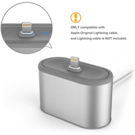 Алюминиевая подставка AhaStyle для Apple AirPods Silver (AHA-01080-SLR) Алюминиевая подставка AhaStyle для Apple AirPods Silver (AHA-01080-SLR)