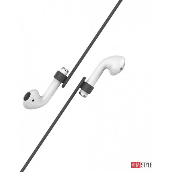 Силиконовый ремешок AhaStyle для Apple AirPods Black (AHA-01610-BLK) Силиконовый ремешок AhaStyle для Apple AirPods Black (AHA-01610-BLK)