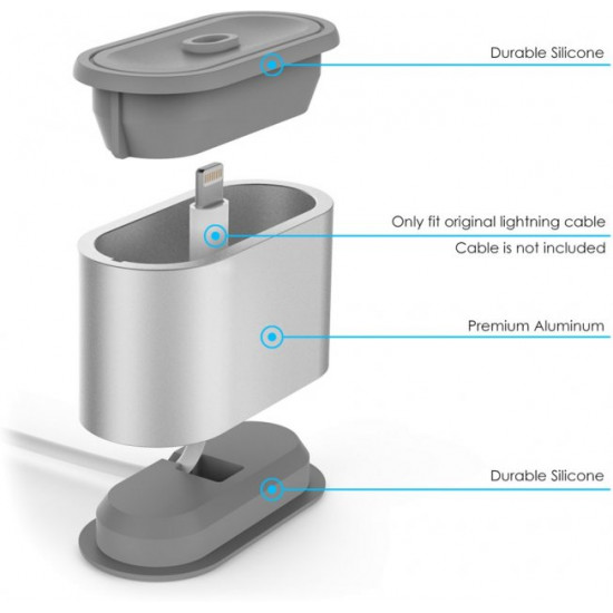 Алюминиевая подставка AhaStyle для Apple AirPods Silver (AHA-01080-SLR) Алюминиевая подставка AhaStyle для Apple AirPods Silver (AHA-01080-SLR)
