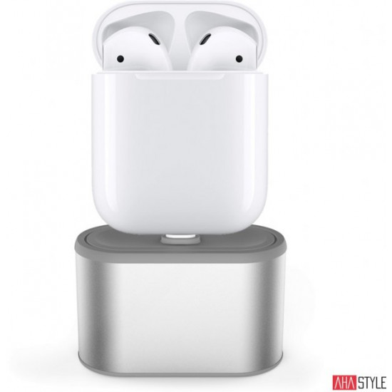 Алюминиевая подставка AhaStyle для Apple AirPods Silver (AHA-01080-SLR) Алюминиевая подставка AhaStyle для Apple AirPods Silver (AHA-01080-SLR)