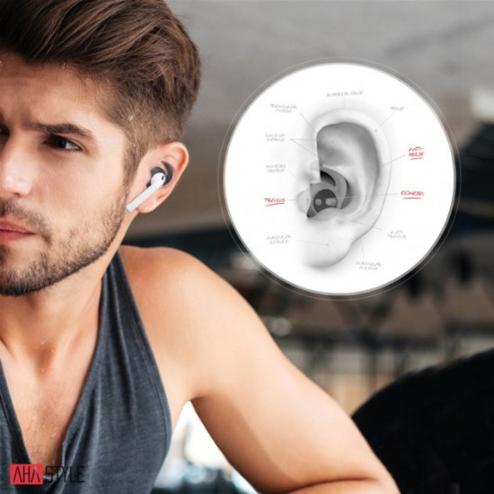Вакуумные Силиконовые держатели AhaStyle для Apple AirPods Black (AHA-01400-BLK) Вакуумные Силиконовые держатели AhaStyle для Apple AirPods Black (AHA-01400-BLK)