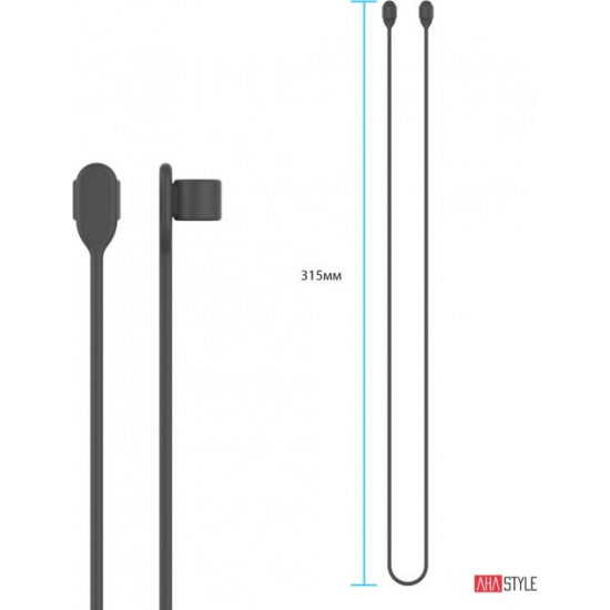 Силиконовый ремешок AhaStyle для Apple AirPods Black (AHA-01610-BLK) Силиконовый ремешок AhaStyle для Apple AirPods Black (AHA-01610-BLK)