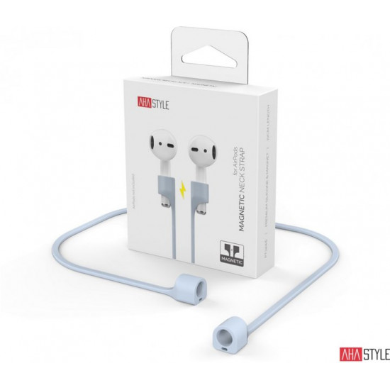  Магнитный силиконовый ремешок AhaStyle для Apple AirPods Light blue (AHA-01740-LBL)