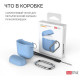 Силіконовий чохол AhaStyle дуо з карабіном для Apple AirPods Blue (AHA-02060-SBL) Силіконовий чохол AhaStyle дуо з карабіном для Apple AirPods Blue (AHA-02060-SBL)