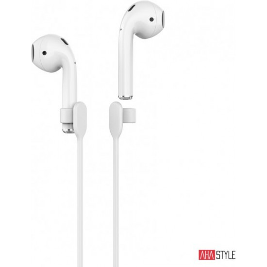 Силіконовий ремінець AhaStyle для Apple AirPods White (AHA-01610-WHT) Силіконовий ремінець AhaStyle для Apple AirPods White (AHA-01610-WHT)