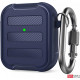 Противоударный чехол с карабином AhaStyle для Apple AirPods Тёмно-синий (AHA-01115-NBL)