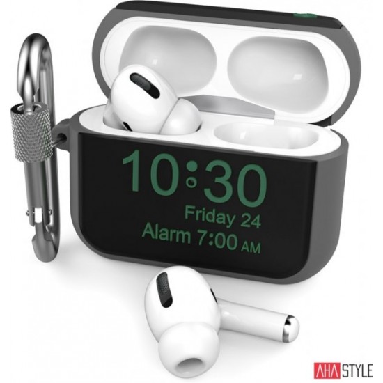 Силиконовый чехол AhaStyle для Apple AirPods Pro - Apple Watch Серый (AHA-0P104-GRY) Силиконовый чехол AhaStyle для Apple AirPods Pro - Apple Watch Серый (AHA-0P104-GRY)