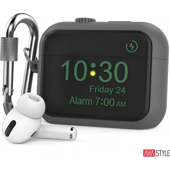 Силиконовый чехол AhaStyle для Apple AirPods Pro - Apple Watch Серый (AHA-0P104-GRY) Силиконовый чехол AhaStyle для Apple AirPods Pro - Apple Watch Серый (AHA-0P104-GRY)