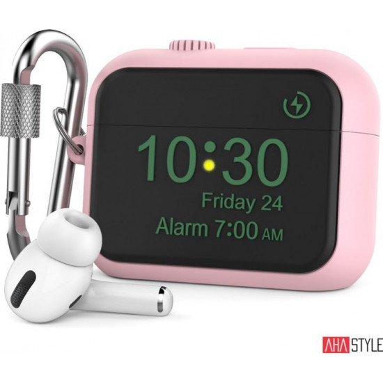 Силиконовый чехол AhaStyle для Apple AirPods Pro - Apple Watch Розовый (AHA-0P104-PNK) Силиконовый чехол AhaStyle для Apple AirPods Pro - Apple Watch Розовый (AHA-0P104-PNK)