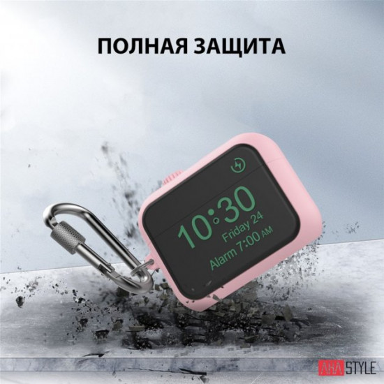Силиконовый чехол AhaStyle для Apple AirPods Pro - Apple Watch Розовый (AHA-0P104-PNK) Силиконовый чехол AhaStyle для Apple AirPods Pro - Apple Watch Розовый (AHA-0P104-PNK)