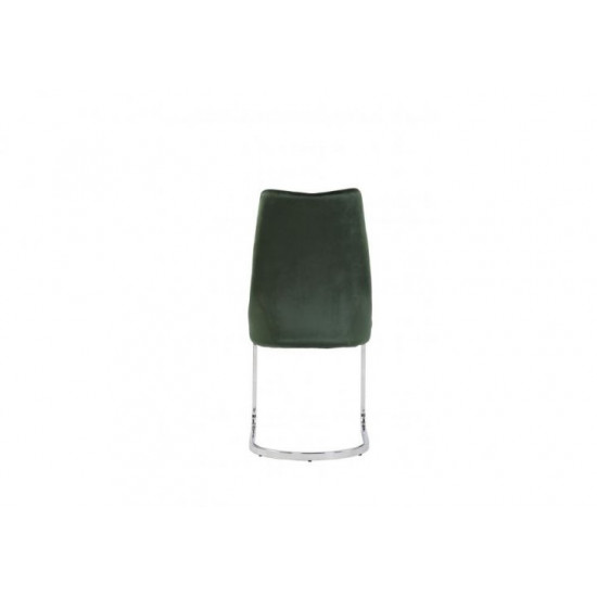 Chair for kitchen, cafe, bar Carlos metal chrome/fabric velor green Eurodom Chair for kitchen, cafe, bar Carlos metal chrome/fabric velor green Eurodom