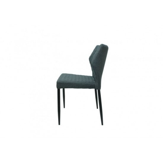 Chair for kitchen, cafe, bar Finiks metal black/chenille fabric dark gray Eurodom Chair for kitchen, cafe, bar Finiks metal black/chenille fabric dark gray Eurodom