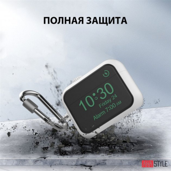 Силіконовий чохол AhaStyle для Apple AirPods Pro - Apple Watch Білий (AHA-0P104-WHT) Силіконовий чохол AhaStyle для Apple AirPods Pro - Apple Watch Білий (AHA-0P104-WHT)