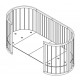 Round transformable crib with pendulum and drawers Bedsbee 12-in-1 Wenge (1052020) Round transformable crib with pendulum and drawers Bedsbee 12-in-1 Wenge (1052020)