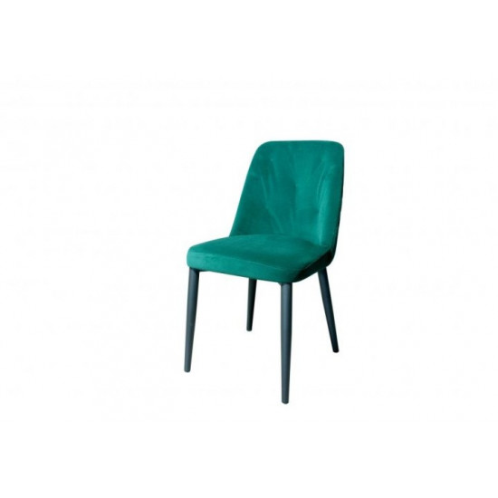 Chair for kitchen, cafe, bar Aren black metal/green fabric Eurodom Chair for kitchen, cafe, bar Aren black metal/green fabric Eurodom