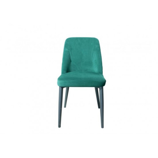 Chair for kitchen, cafe, bar Aren black metal/green fabric Eurodom Chair for kitchen, cafe, bar Aren black metal/green fabric Eurodom