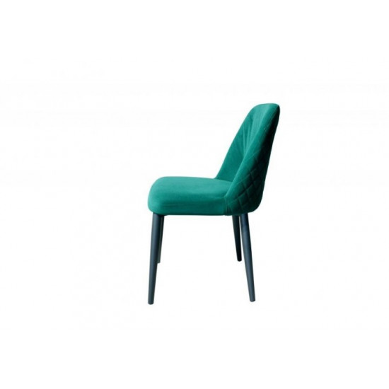 Chair for kitchen, cafe, bar Aren black metal/green fabric Eurodom Chair for kitchen, cafe, bar Aren black metal/green fabric Eurodom