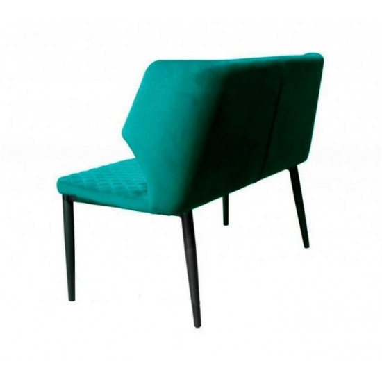 Bench chair for living room, kitchen, cafe, bar Finiks metal black/fabric velor green Eurodom Bench chair for living room, kitchen, cafe, bar Finiks metal black/fabric velor green Eurodom