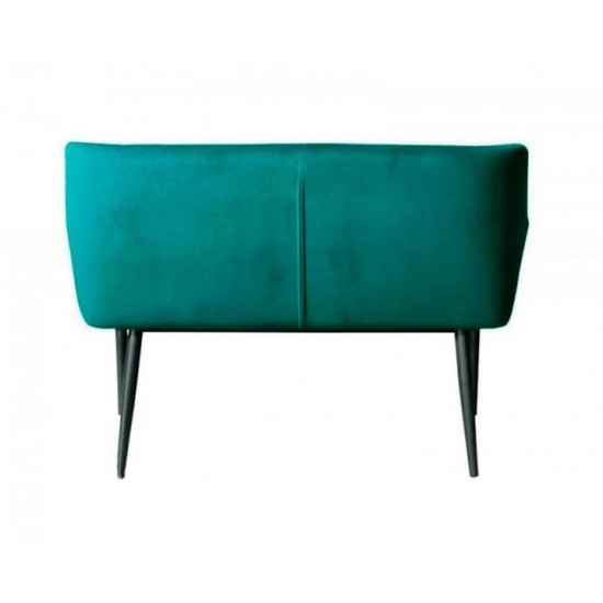 Bench chair for living room, kitchen, cafe, bar Finiks metal black/fabric velor green Eurodom Bench chair for living room, kitchen, cafe, bar Finiks metal black/fabric velor green Eurodom