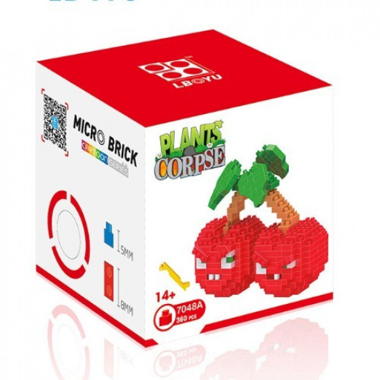 Construction set Plants vs Zombies Micro Brick Cherry bomb Plants vs Zombies 360 parts Construction set Plants vs Zombies Micro Brick Cherry bomb Plants vs Zombies 360 parts