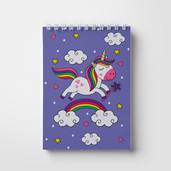 Notebook A5, 50 pages on a spring. Unicorn (WL 03.21-16-1) Notebook A5, 50 pages on a spring. Unicorn (WL 03.21-16-1)