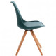 Stylish soft comfortable chair made of hard wood up to 120 kg. Germany. Green. TR88