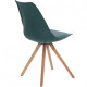 Stylish soft comfortable chair made of hard wood up to 120 kg. Germany. Green. TR88