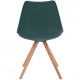 Stylish soft comfortable chair made of hard wood up to 120 kg. Germany. Green. TR88